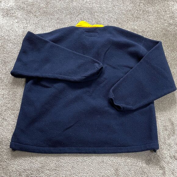 Columbia Steens Mountain Fleece Jacket Mens 3XL Blue 1/4 Snap Button Zip Pocket - Picture 2 of 13